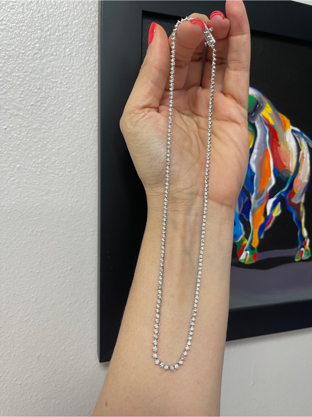 Classic Tennis Necklace White Diamonds Classic Tennis Necklace White Diamonds